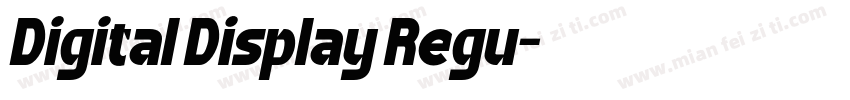 Digital Display Regu字体转换